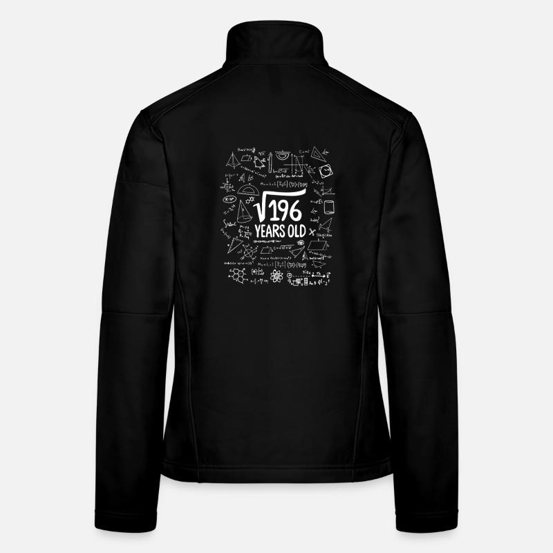 Square Root of 196 14th Birthday 14 Years Old Math Women's Softshell Jacket