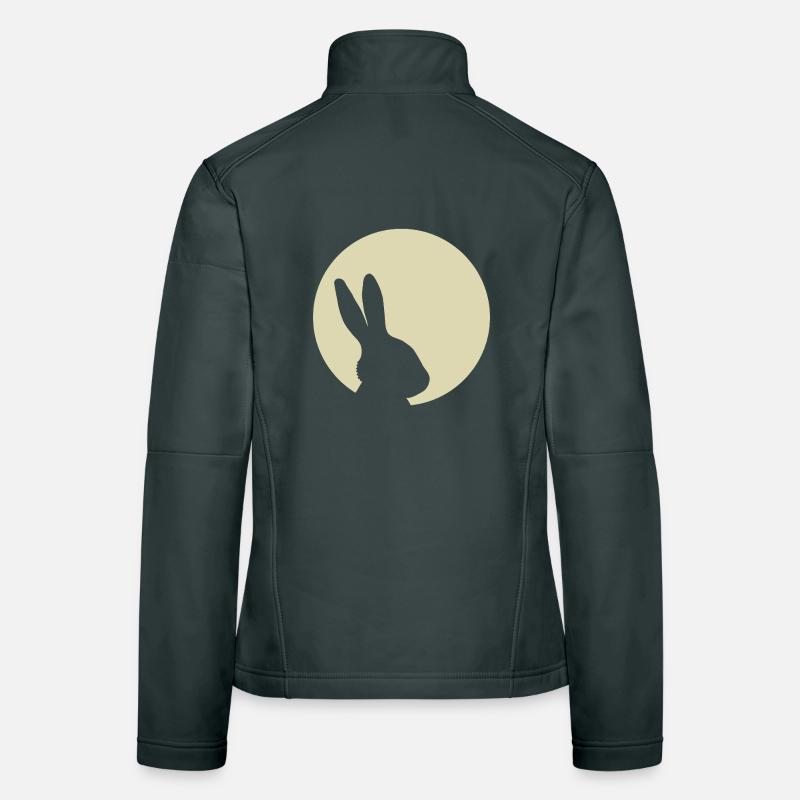 Bunny Moon Rabbit Bunny Easter Women's Softshell Jacket