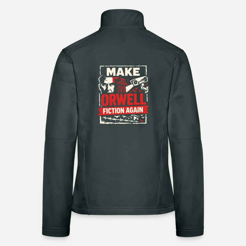 Make Orwell Fiction Again Women's Softshell Jacket