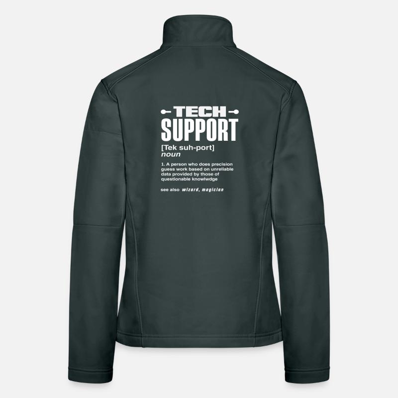 Funny Tech Support Definition Magician IT Women's Softshell Jacket