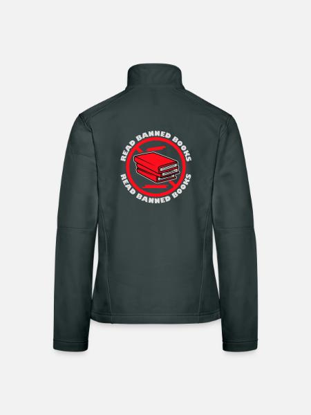 Read Banned Books Verbotene Bücher Lesen Freiheit - Women's Softshell Jacket - black - Back