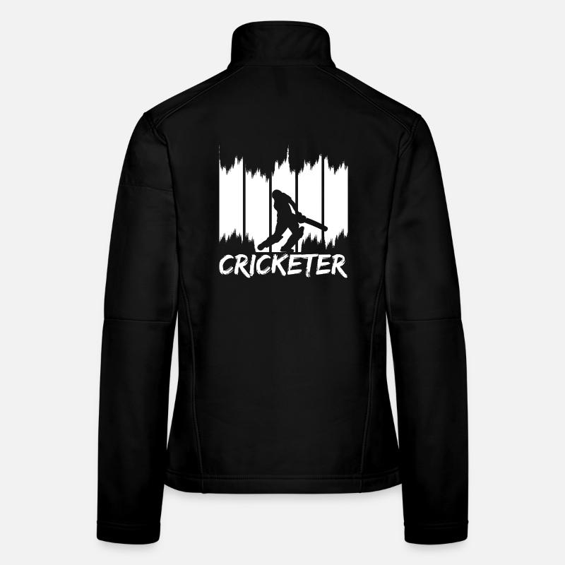 Funny cricketer Women's Softshell Jacket