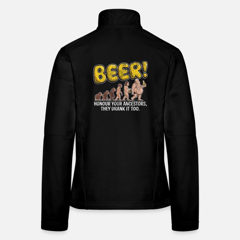 Bière Evolution Bière Drôle et Spirituelle Veste en tissu softshell Femme