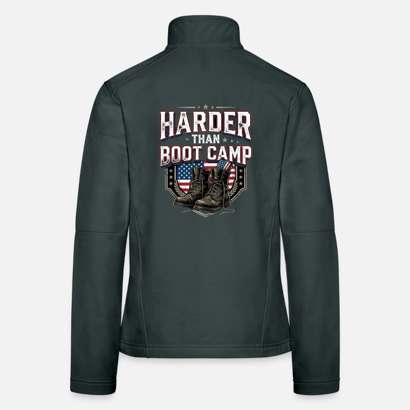 Army Mama Harder Than Boot Camp Women's Softshell Jacket