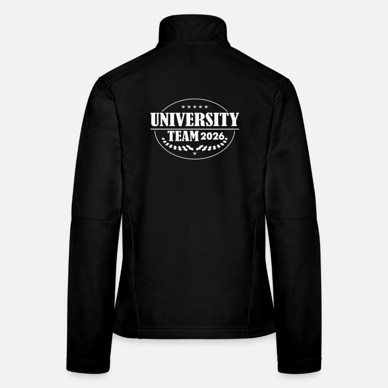 Emblème de l’équipe universitaire 2026 Veste en tissu softshell Femme
