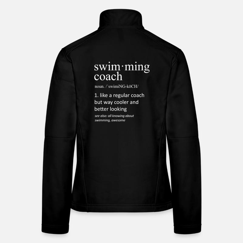 Schwimmtrainer-Definition Lustige Typografie Frauen Softshelljacke