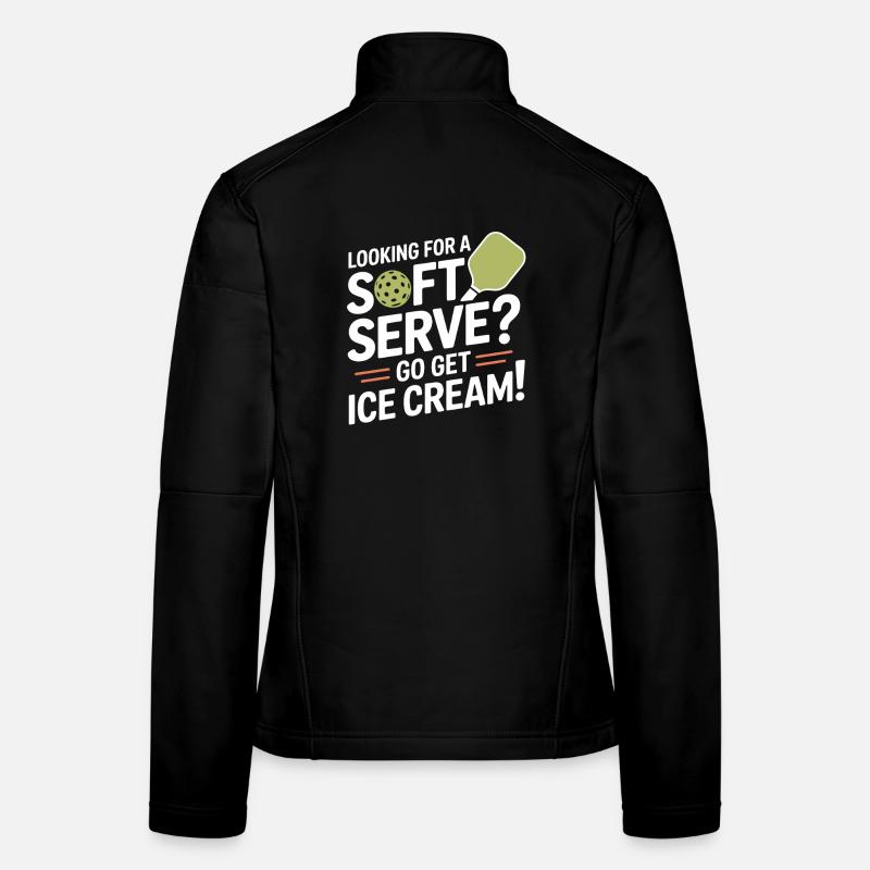 Pickleball Spieler Looking For Soft Serve Dinking Frauen Softshelljacke