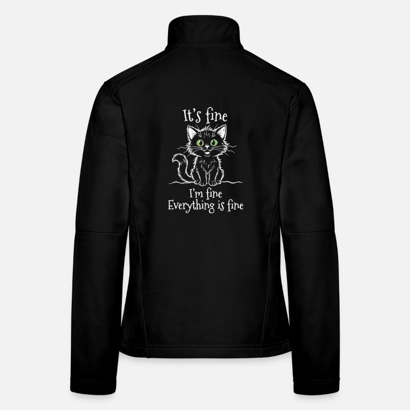 Ça va, je vais bien, tout va bien, chats Veste en tissu softshell Femme
