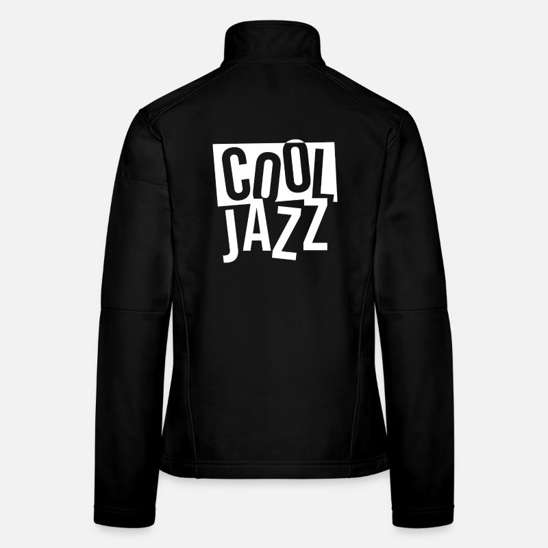Pile typographique jazz audacieuse Veste en tissu softshell Femme