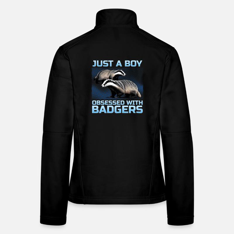 Funny Animal Badger Women's Softshell Jacket