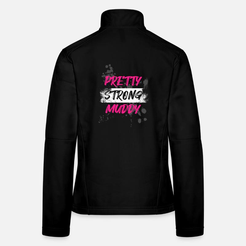 Course boueuse assez solide Schlammlauf boueuse Veste en tissu softshell Femme