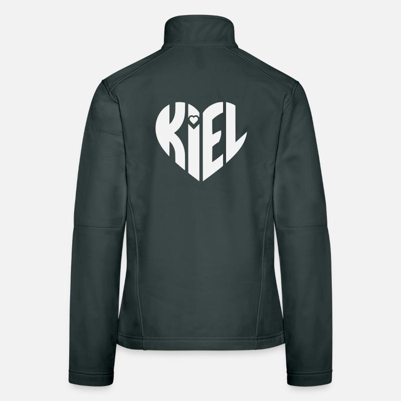 Kiel Heart Typography Women's Softshell Jacket