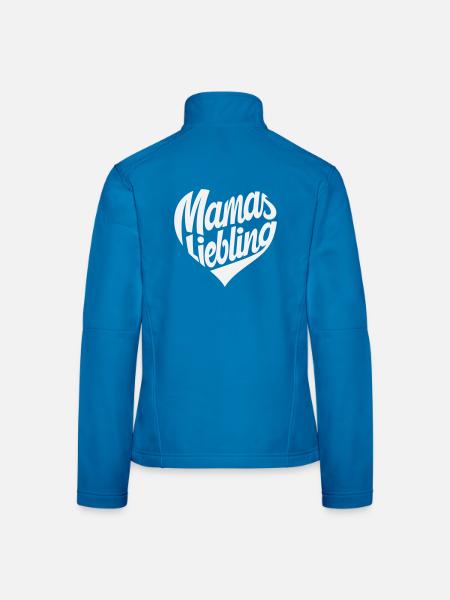 Mamas Liebling Herzdesign - Frauen Softshelljacke - Dunkelgrau - Hinten
