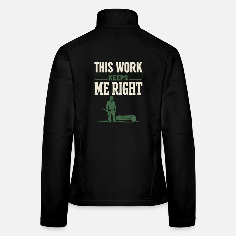 lumberjack therapy, logger therapy humor, Women's Softshell Jacket