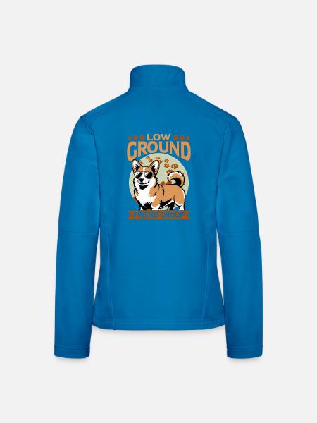 Funny Dog Breed Corgi - Women's Softshell Jacket - black - Back