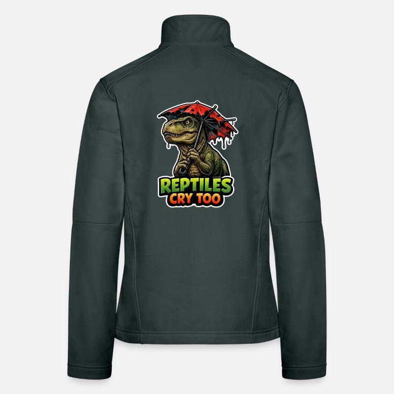 Dinosaure emo, Dino triste, Émotif Veste en tissu softshell Femme