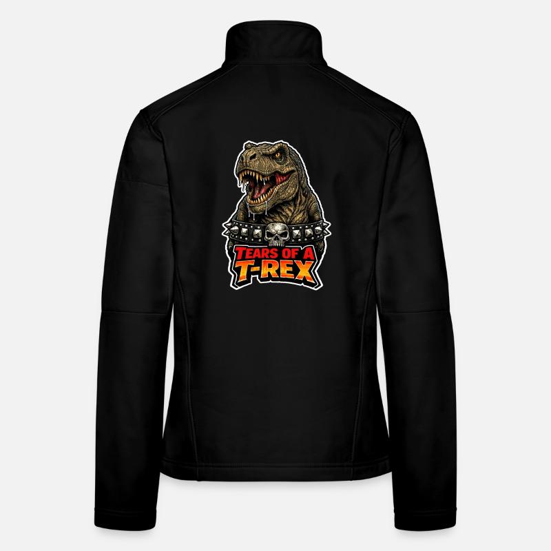 Dinosaure emo, Dino triste, Émotif Veste en tissu softshell Femme