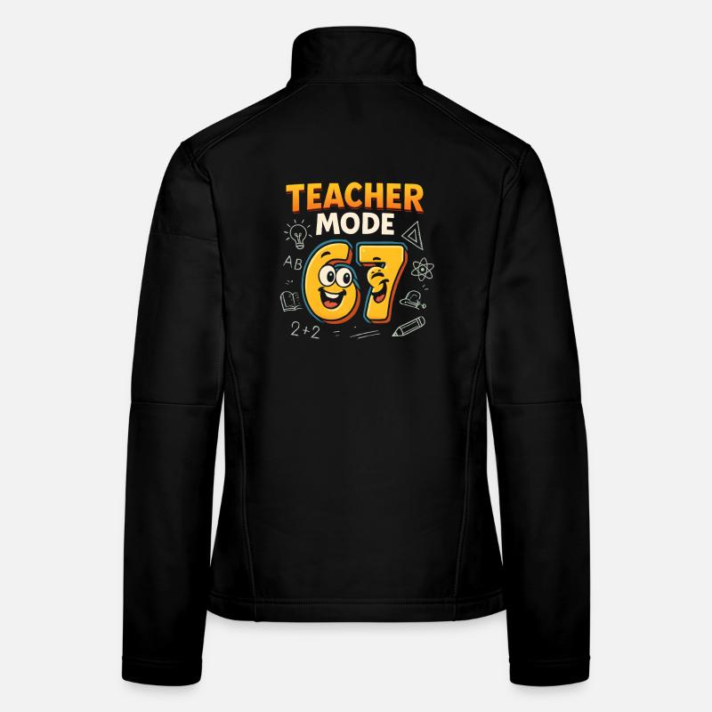 Six Seven 67 Lehrer Mode Schule Humor Lustig Meme Frauen Softshelljacke