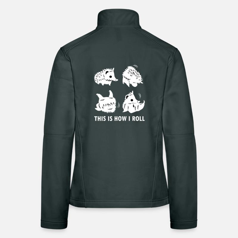 Hedgehogs Roll: Cute Quirk Women's Softshell Jacket