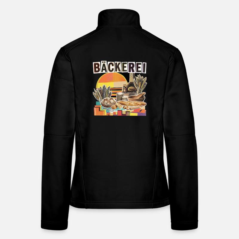 Bäckerei Bäcker Vintage Frauen Softshelljacke