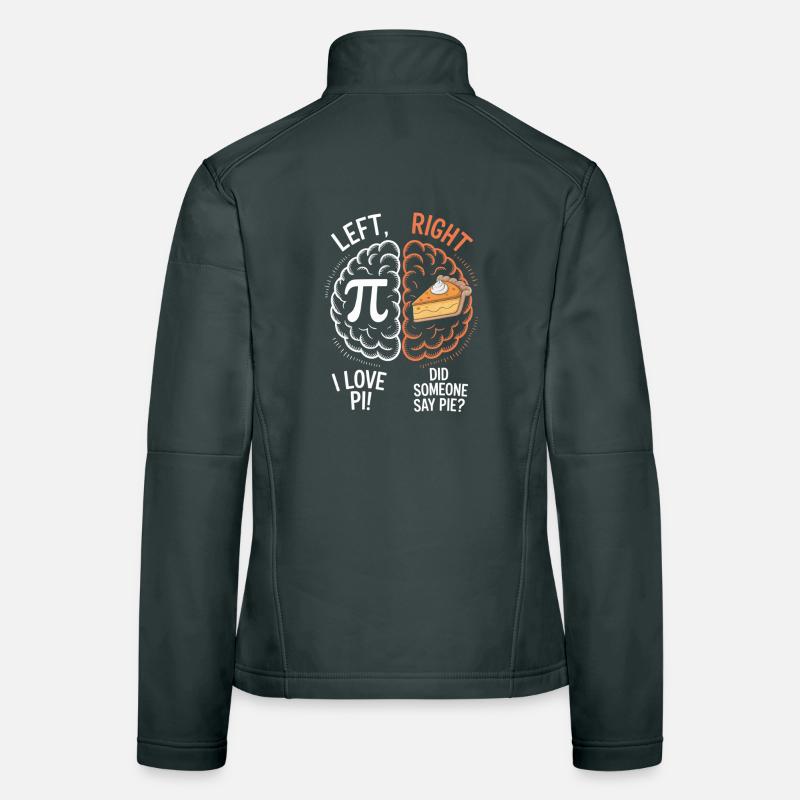 Pi vs Pie: Left Right Brain Women's Softshell Jacket