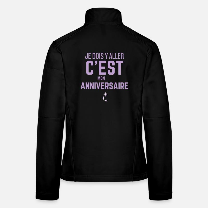 C’est mon anniversaire en violet Veste en tissu softshell Femme