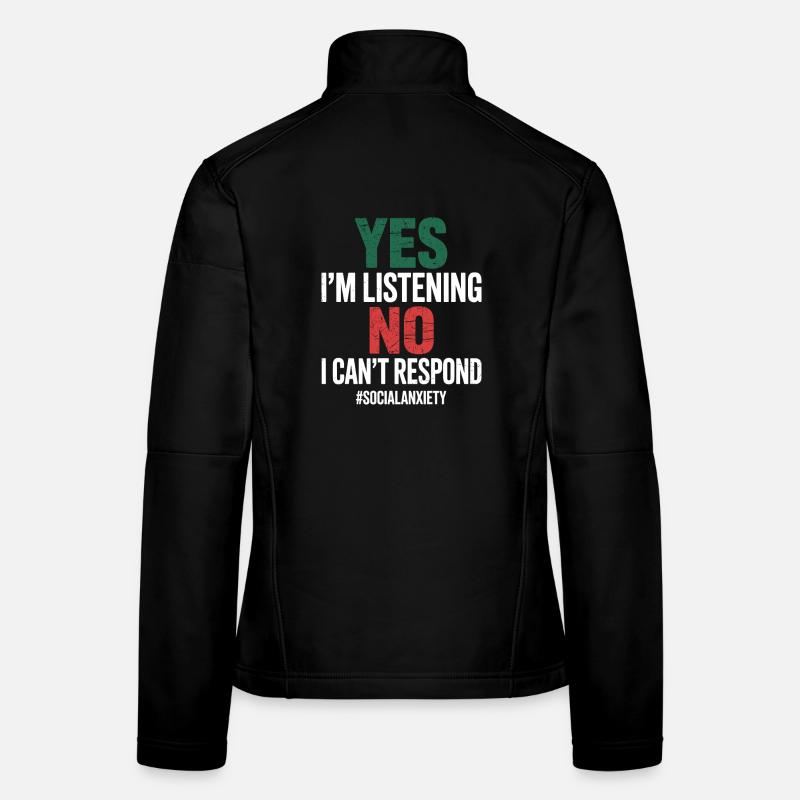 Humour pour sensibiliser à l’anxiété sociale Veste en tissu softshell Femme