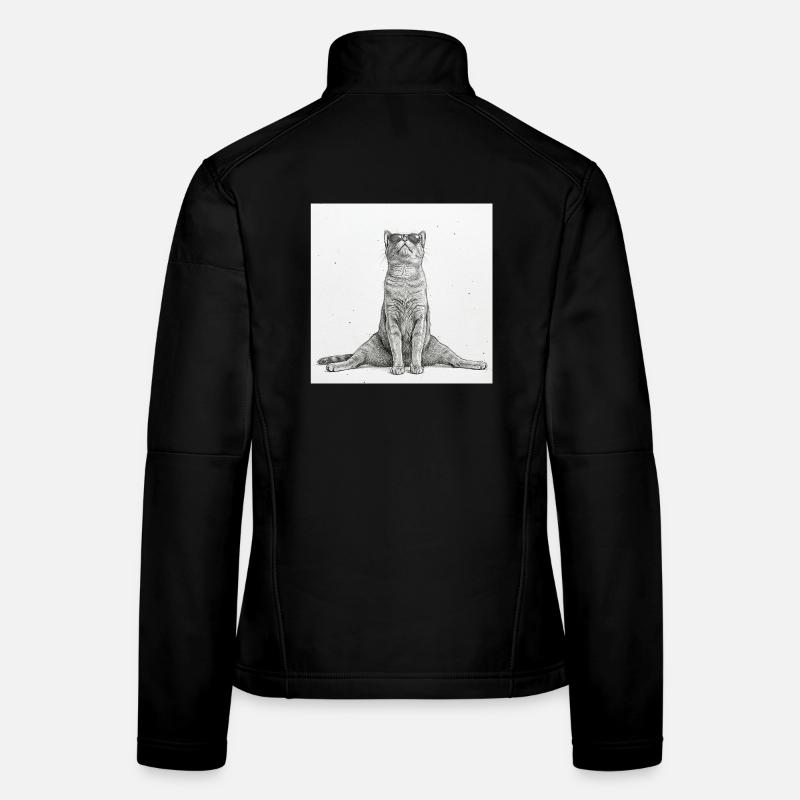 Cool Cat Yoga Splits Women's Softshell Jacket