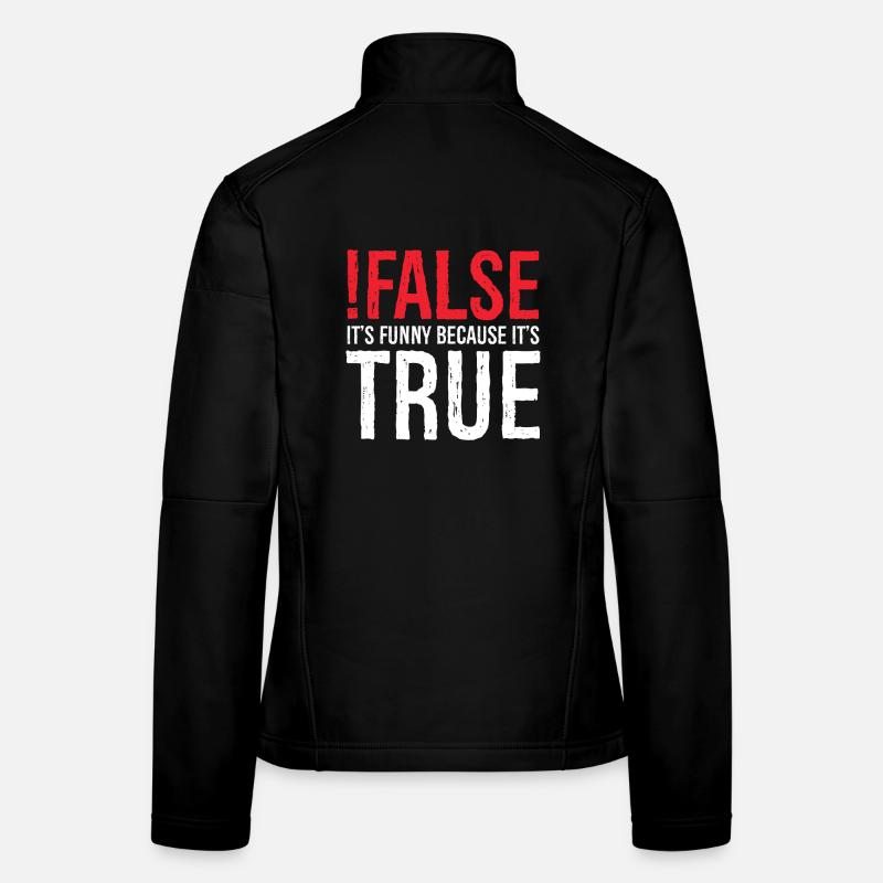 faux c’est drôle parce que c’est vrai Veste en tissu softshell Femme