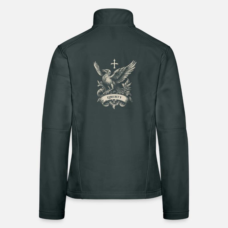 Liberty Eagle Emblem Vintage Women's Softshell Jacket