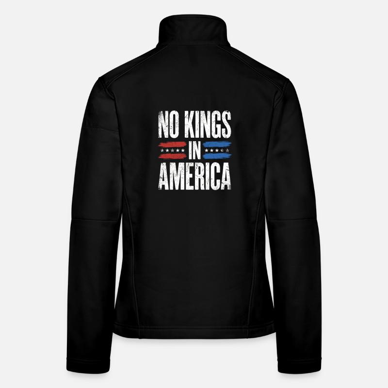 Aucun roi en Amérique : design patriotique en difficulté Veste en tissu softshell Femme