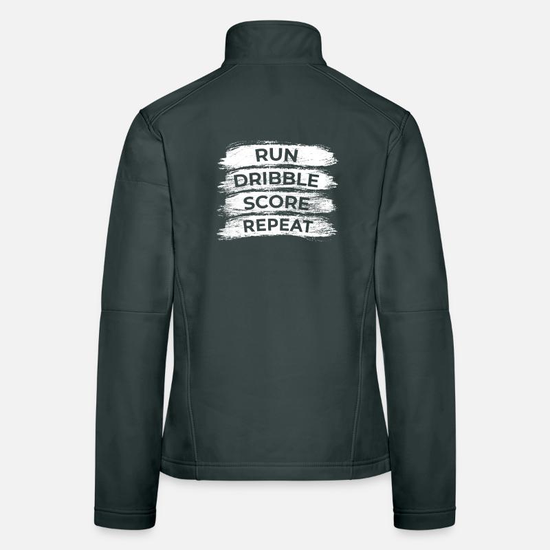 Run, dribble, score, repeat Women's Softshell Jacket