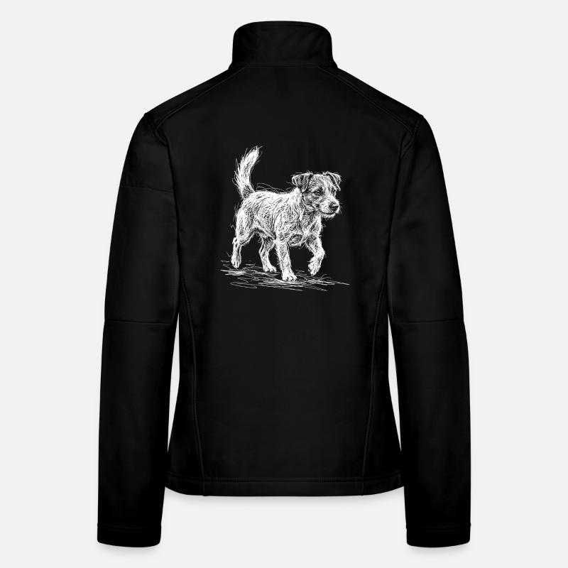 Jack Russell Terrier – Sketch Hund Design Frauen Softshelljacke