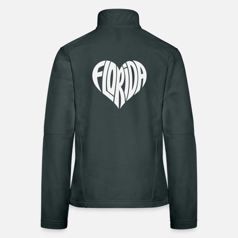 Florida Heart Typo Women's Softshell Jacket