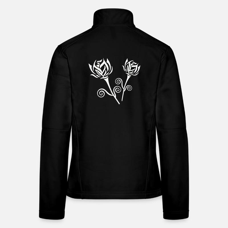 Roses Veste en tissu softshell Femme