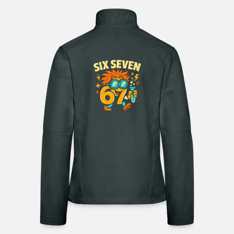 Six Seven 67 Science Humor Nerd Gift Idea Women's Softshell Jacket