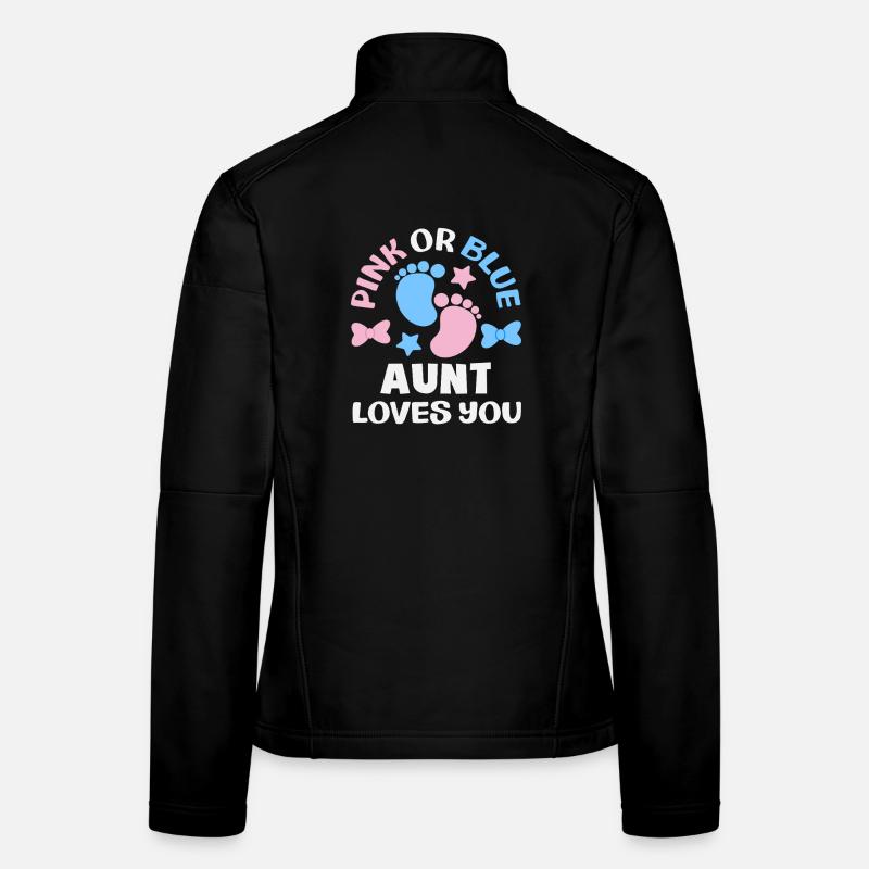 Pink Oder Blau Tante Liebt Dich Gender Reveal Frauen Softshelljacke