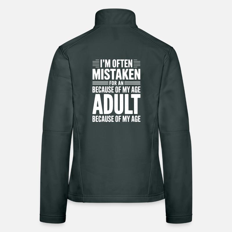 Saying Young Look Old Humor Funny Gift Women's Softshell Jacket