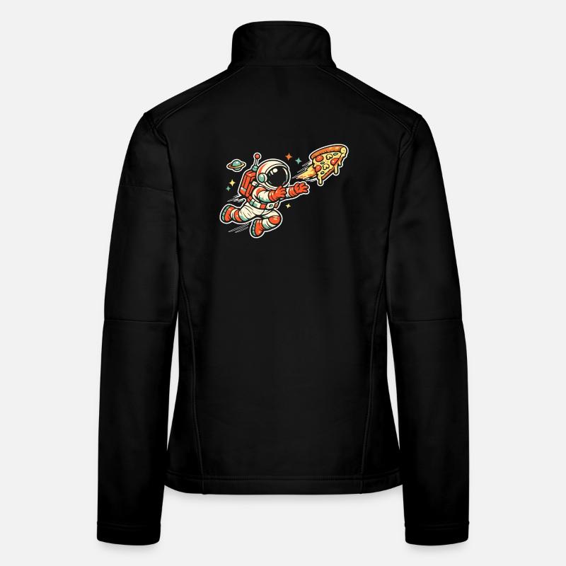 Astronaut on a pizza hunt Women's Softshell Jacket