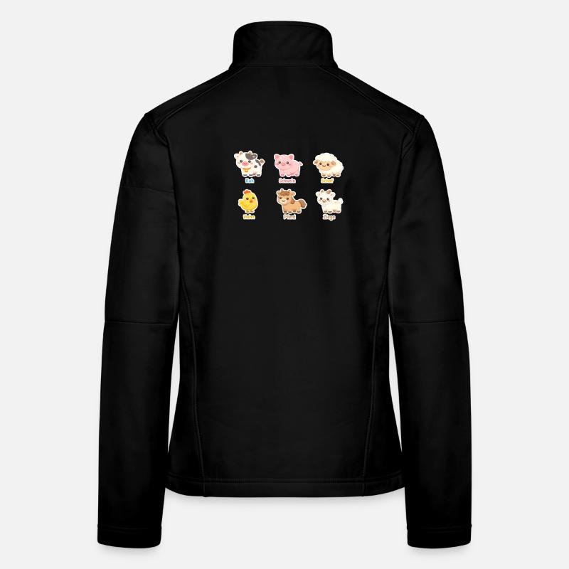 Kuschelige Tierfreunde Stickerset Frauen Softshelljacke