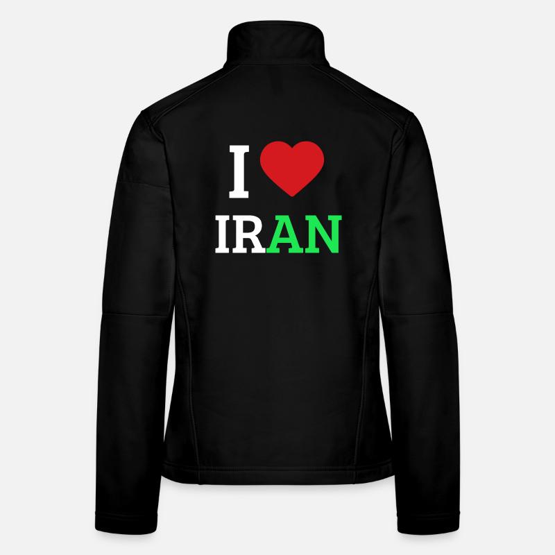 J’adore l’Iran - I Heart Iran Pride Tee Veste en tissu softshell Femme