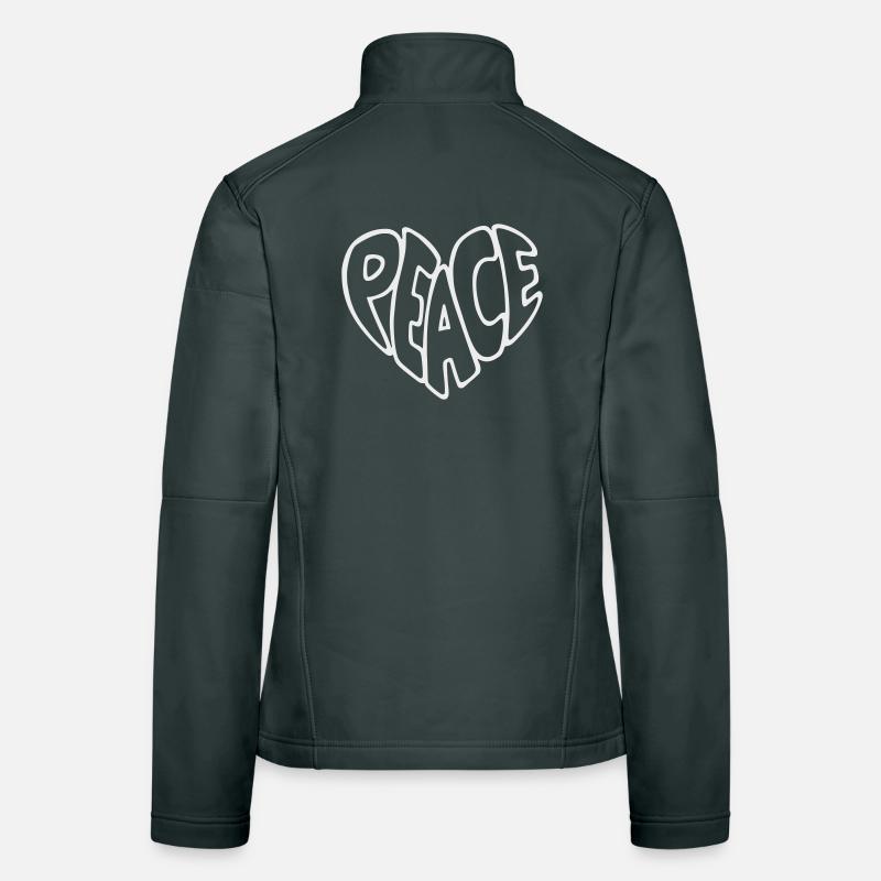 Peace Bubble Schrift Grafik Frauen Softshelljacke