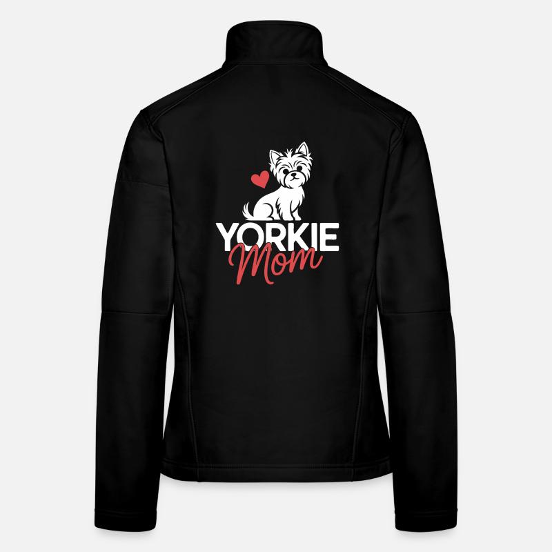 Yorkie Mom Heart Logo Design Women's Softshell Jacket