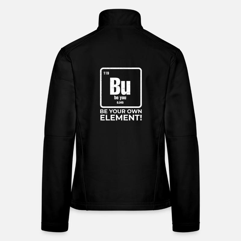 Chimie du tableau périodique optimiste B Votre élément Veste en tissu softshell Femme