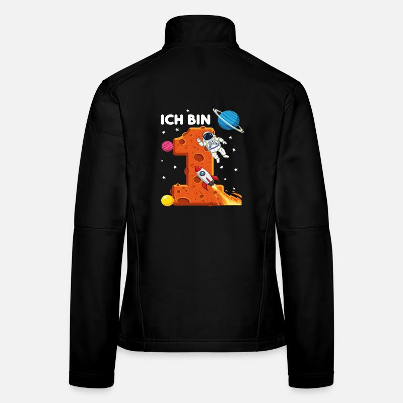 Ich bin 1 Astronaut Weltraum Geburtstag Frauen Softshelljacke