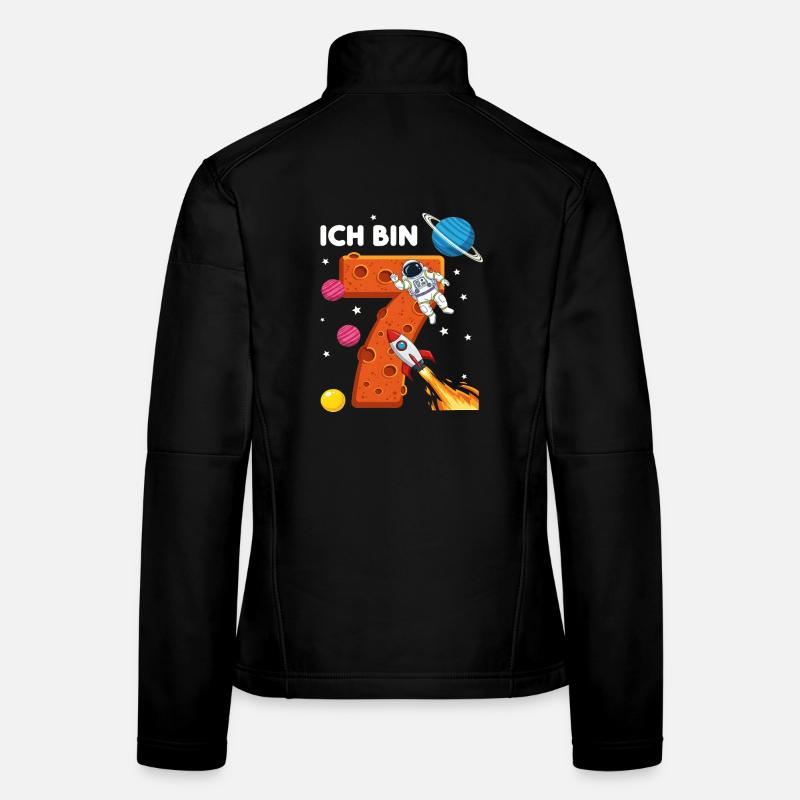 Ich bin 7 Astronaut Weltraum Geburtstag Frauen Softshelljacke
