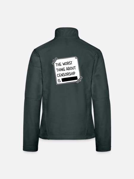 Le pire dans la censure, c’est l’ironie amusante - Veste en tissu softshell Femme - noir - Dos