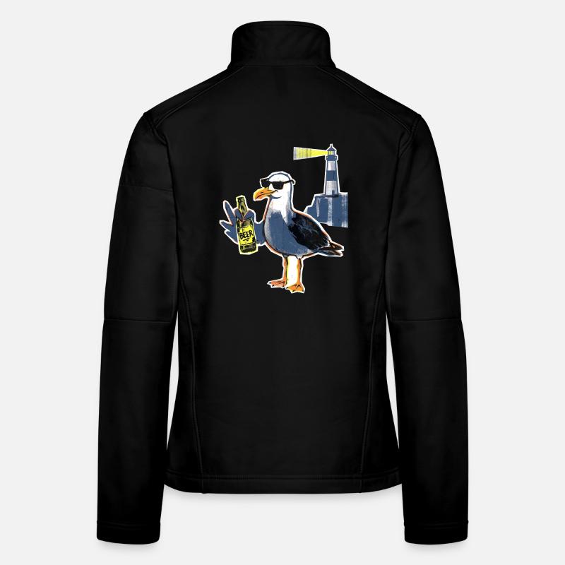 Cool Seagull Lighthouse Beer Women's Softshell Jacket
