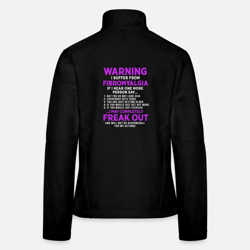 Fibromyalgie Fibro Veste en tissu softshell Femme