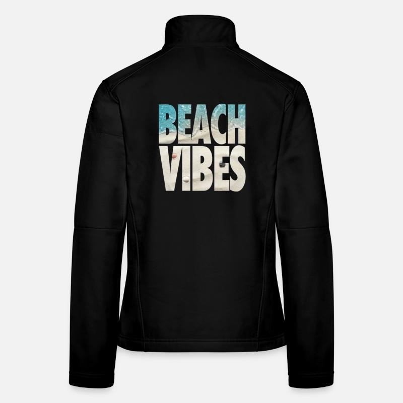 Ambiances de plage - Texture océanique tropicale et sable Veste en tissu softshell Femme